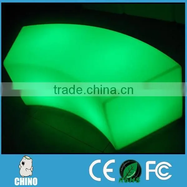 Outdoor Restaurant glow led Bench Chair