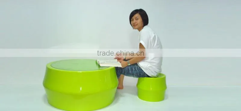 Modern Fiberglass Bamboo Table