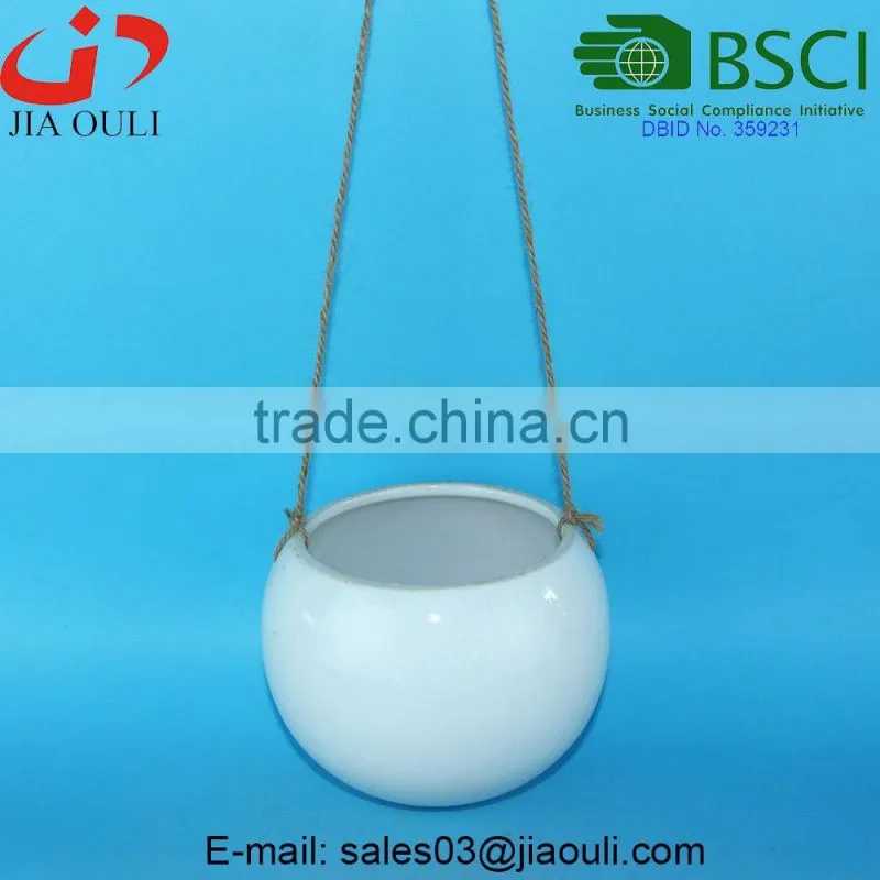 Fashion design ceramic Hanging Flower Pots, hanging planter pot