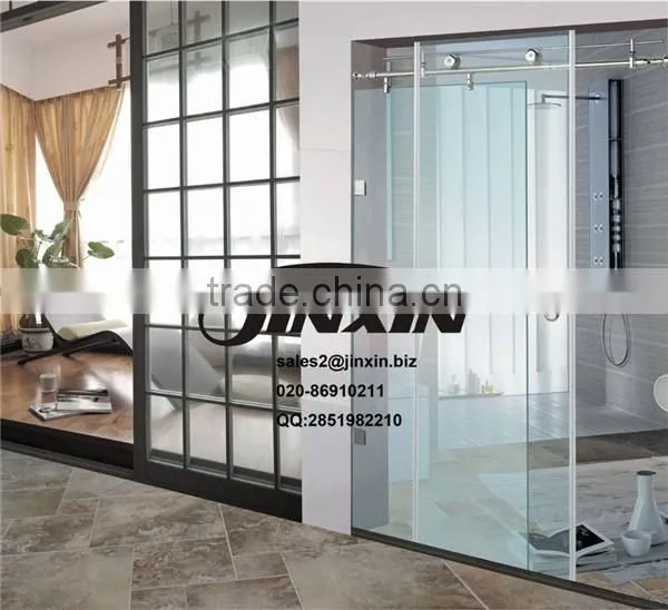 Guangzhou JINXIN 1200mm sliding glass shower doors with toughened safety glass