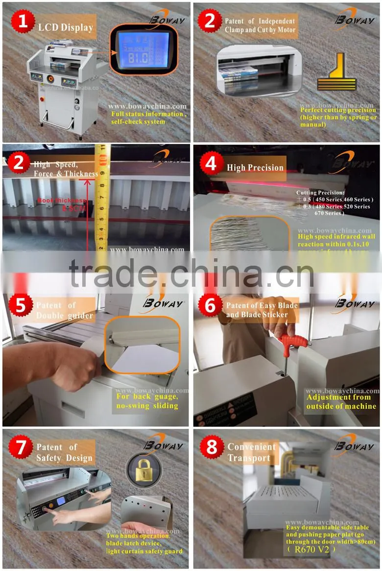 670mm A4 A3 size book edge cutting programmed hydraulic paper cutter machine
