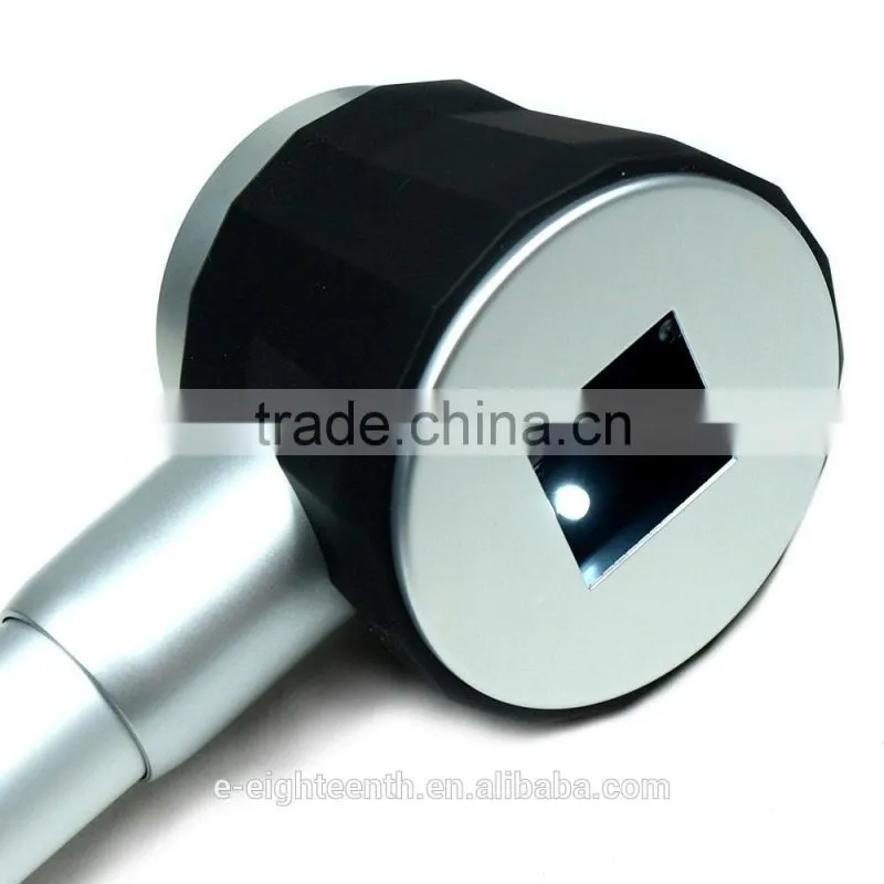 10X Hand-held Optical Magnifier glass LED Lighted Jeweler loupe with Scale