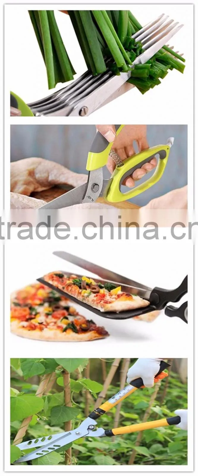Household Appliance Rubber Handle Kitchen Scissors Lift