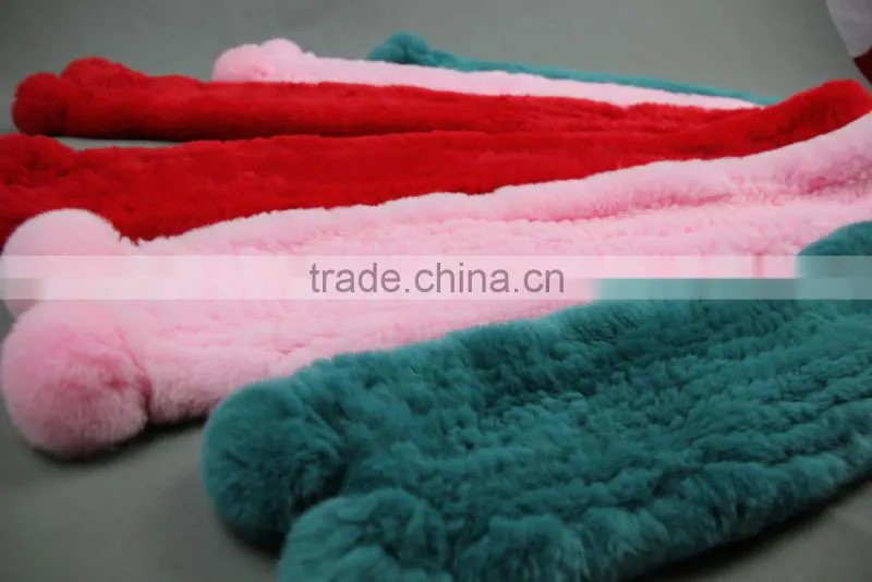 High Quality Knitted Rex-Rabbit Scarf