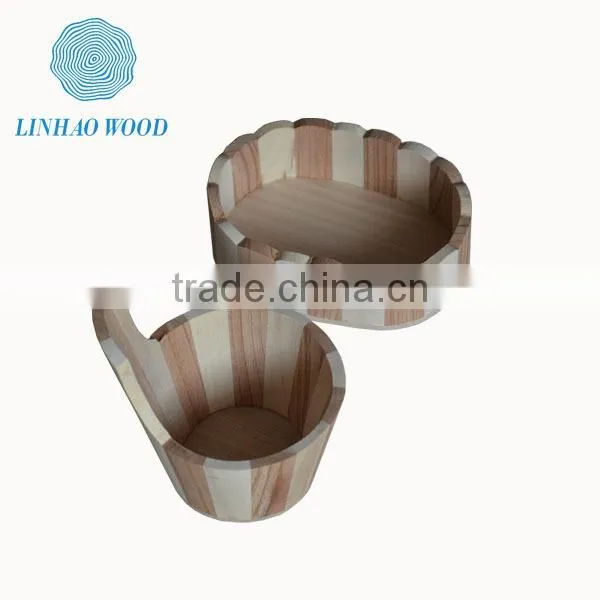 beautiful simple disign wooden flower pots,small wooden flower pot
