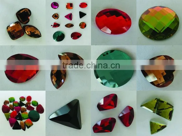 Yiwu wholesale lead free rivoli glass beads for wedding decoration