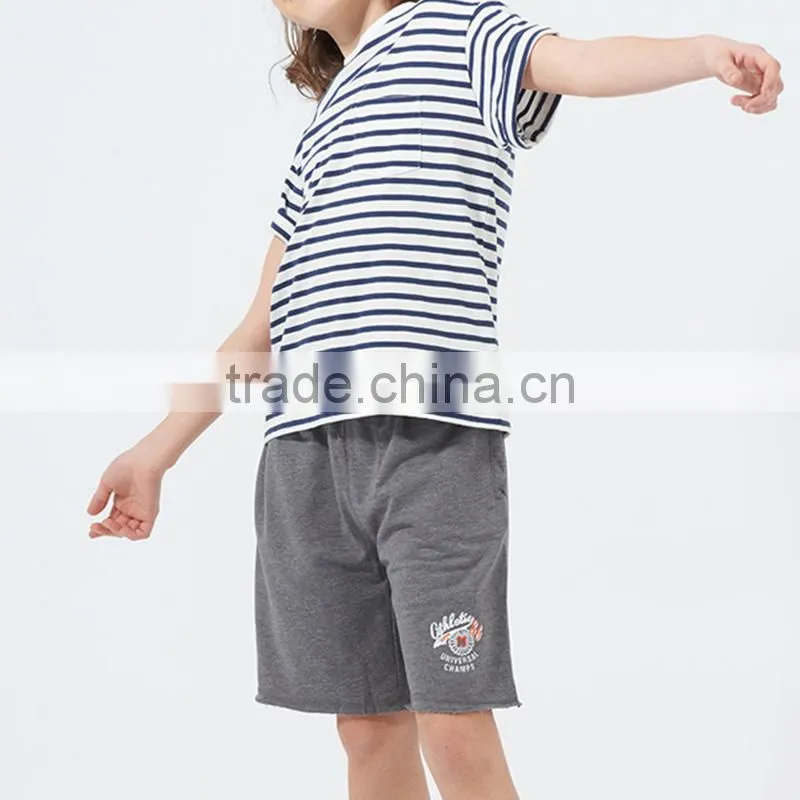 New summer school children's sports pants girls stamp pants boys short trimmings pants