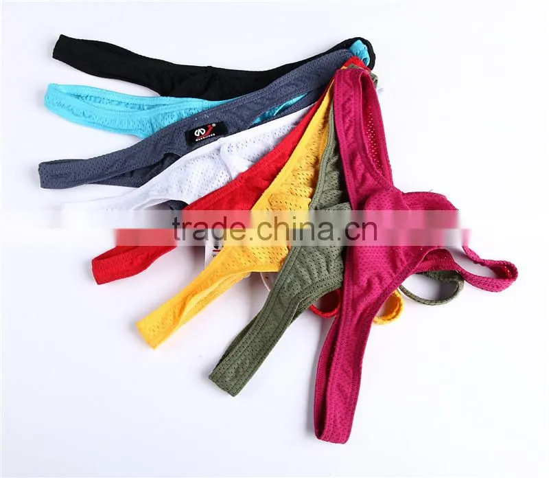 90 polyamide + 10% spandex thong hot selling sexy men thong 1001-DK WJ seamless thong