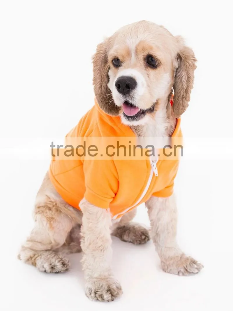 Fleece dog zip hoodie pet clothes dog wholesale dog clothes