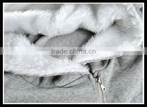 hot sale cheap fashion solid long sleeve life wear thick women long sexy girl hooded sweatshirt