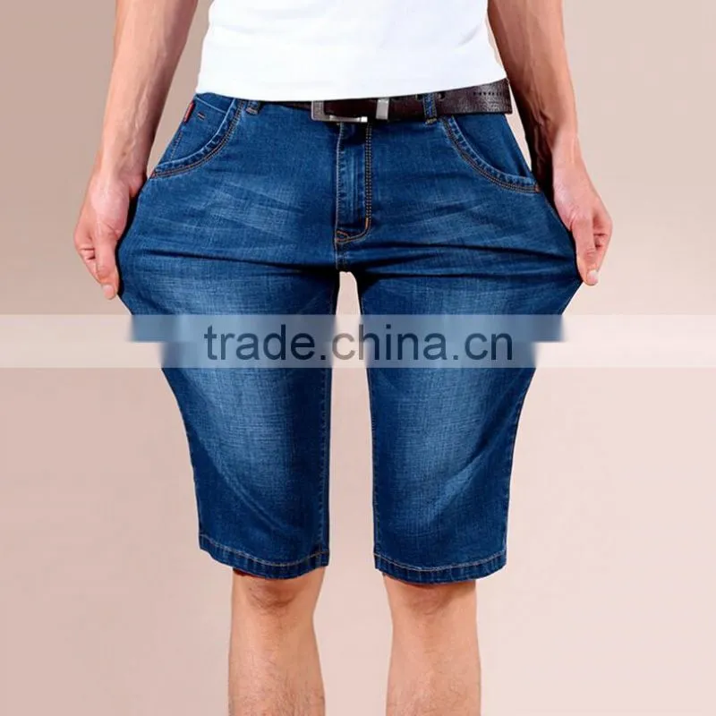 Promotion Price Men Casual Springy Short Jeans Trousers