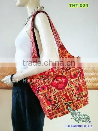 Thai Embroidered HMONG Hill Tribe Tote Hand Bag