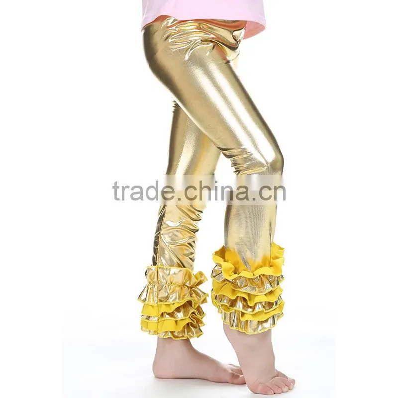Wholesale 2015 Spring Fall Fashion Cotton Girls Ruffle Leggings