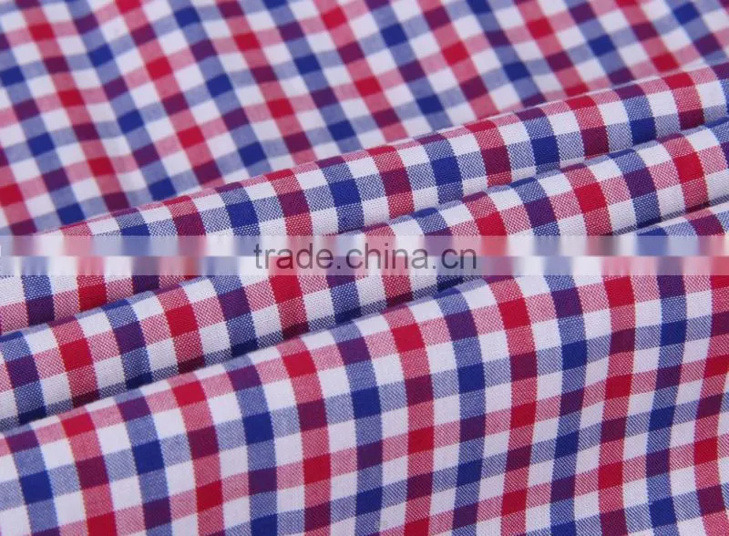 2017 two colors check men's long sleeve button down collar shirt