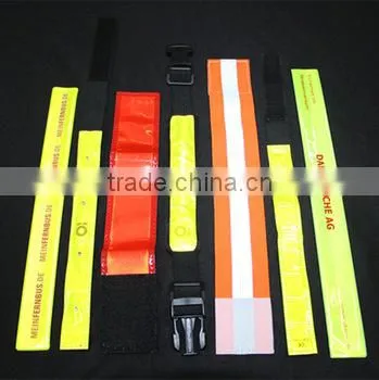 New design customized glow in the dark reflective running wristbands with printing logo