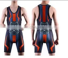 Men's OEM Custom Sportswear Cheap Sublimated Wrestling Singlets