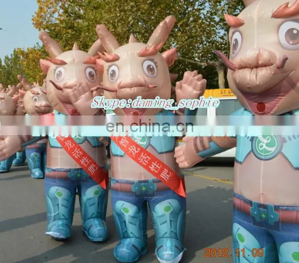 inflatable moving car cartoon for outdoors promotion