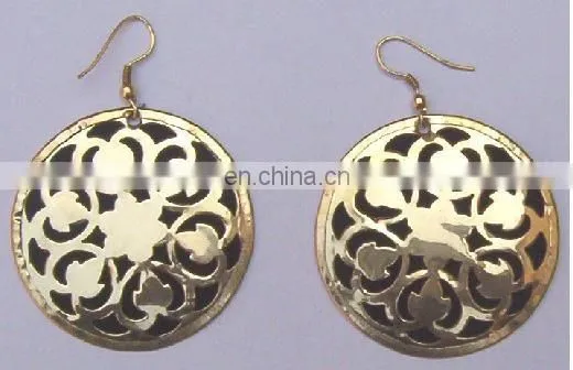 Brass Hoop Style Earrings costume jewelry brass jewelry