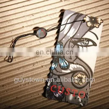 custom clothes brand printed paper hanging tag