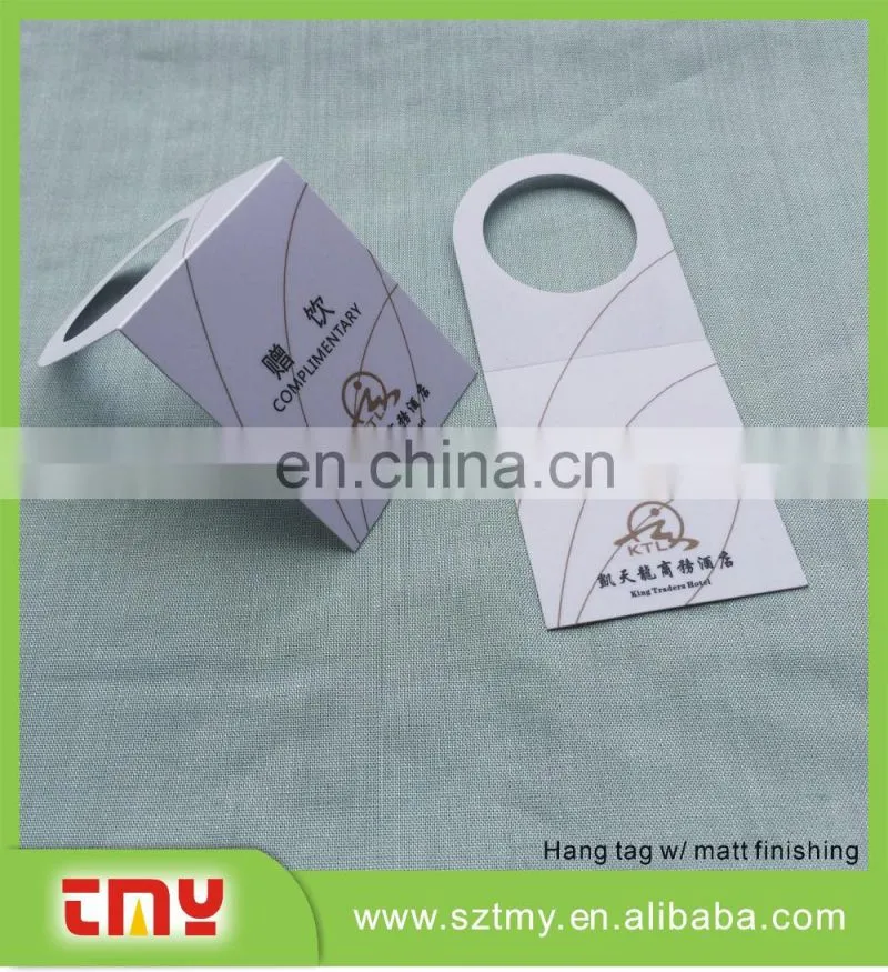 China factory custom wine bottle hang tag bottle hang tag