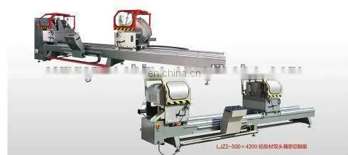 Double-head precision cutting saw for aluminium window door profile