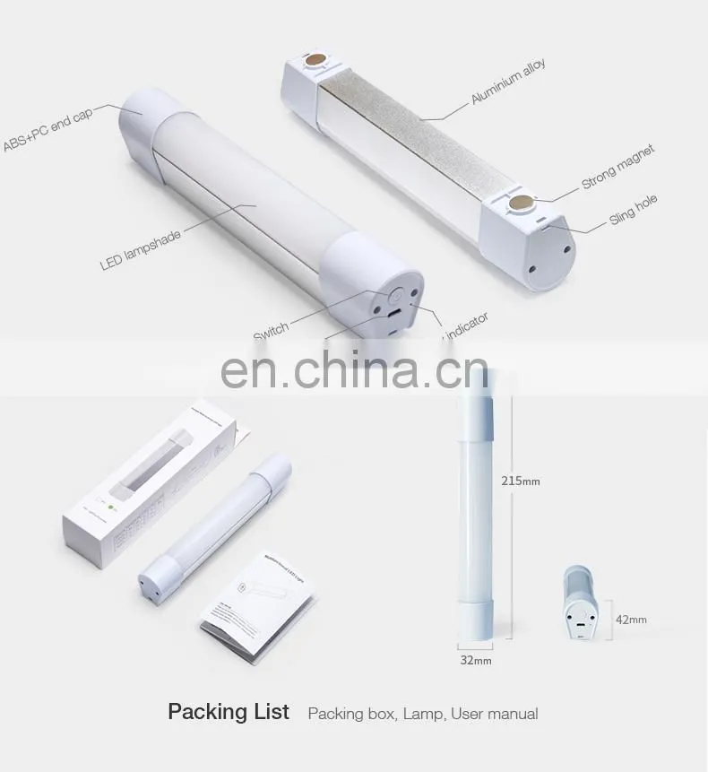 portable waterproof rechargeable emergency Light led work light rechargeable With magnetic