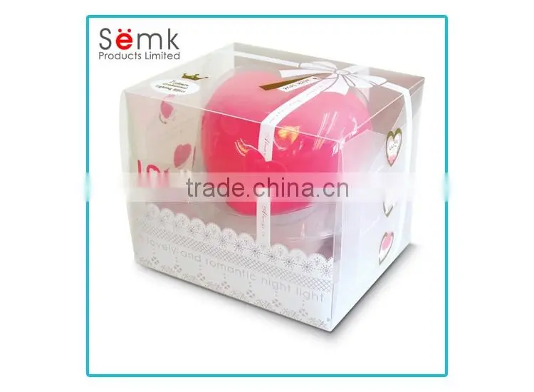 Semk design valentine heart shaped night light for promotional gifts