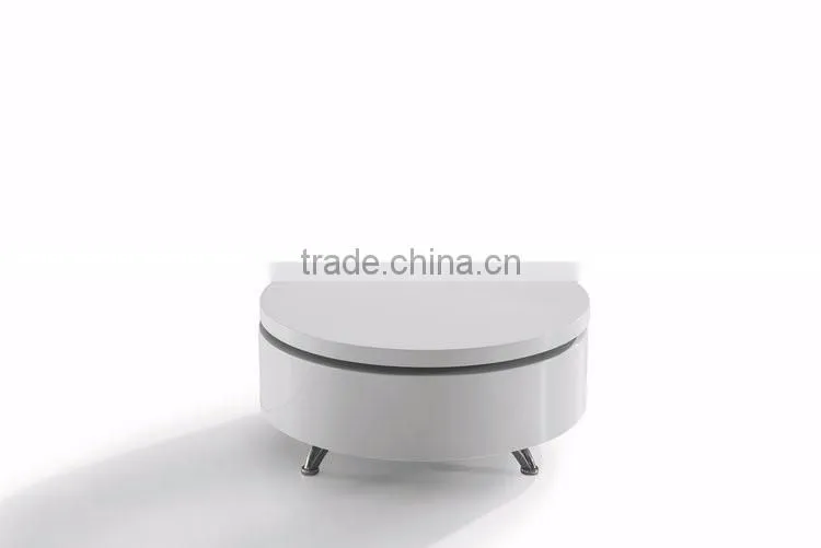Flower Shape Multi Functional White Coffee Table For Comfort