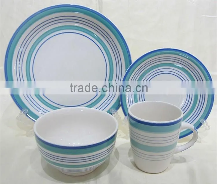 porcelain dinner set with gift box Fine hand printed dinner set with stoneware material