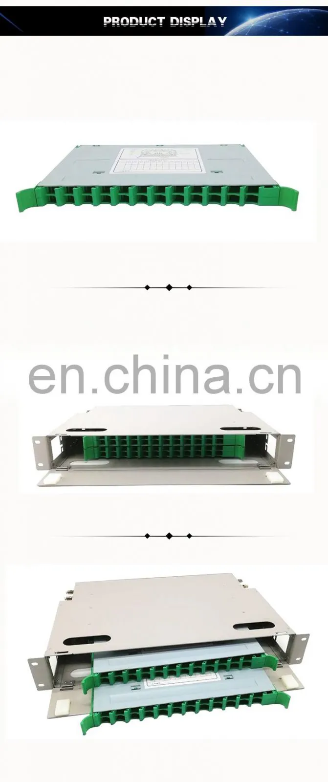 Fiber Optic Terminal Sc LC FC ST 12 24 48 PORT Rack Mount ODF Patch Panel 19inch empty/Full Load Optical Distribution Frame