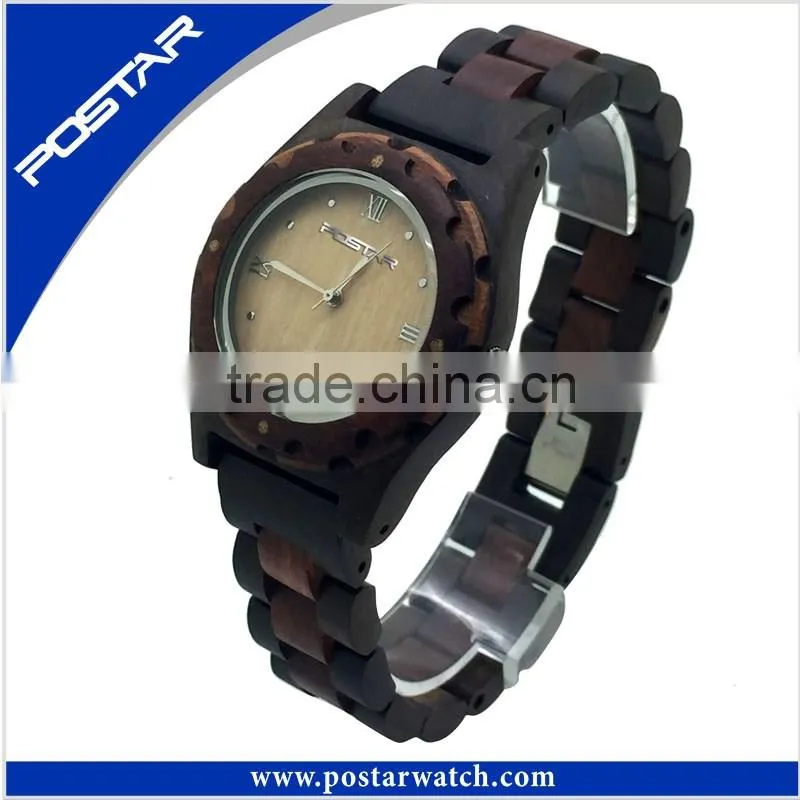 Most fashion watch men and women custom logo handcraft wood watch