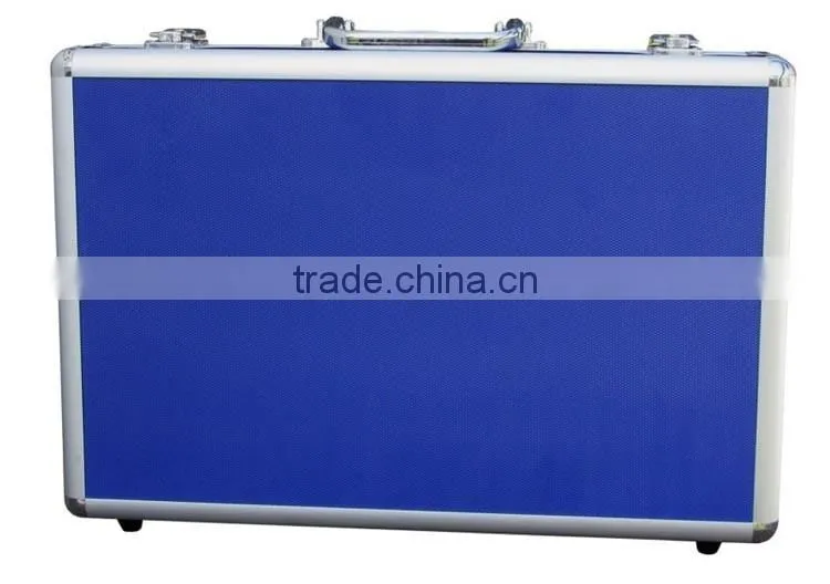 Professional Aluminum essential carrying case,hard shell blue aluminum essential oil carry case,40bottle essential oil hard case