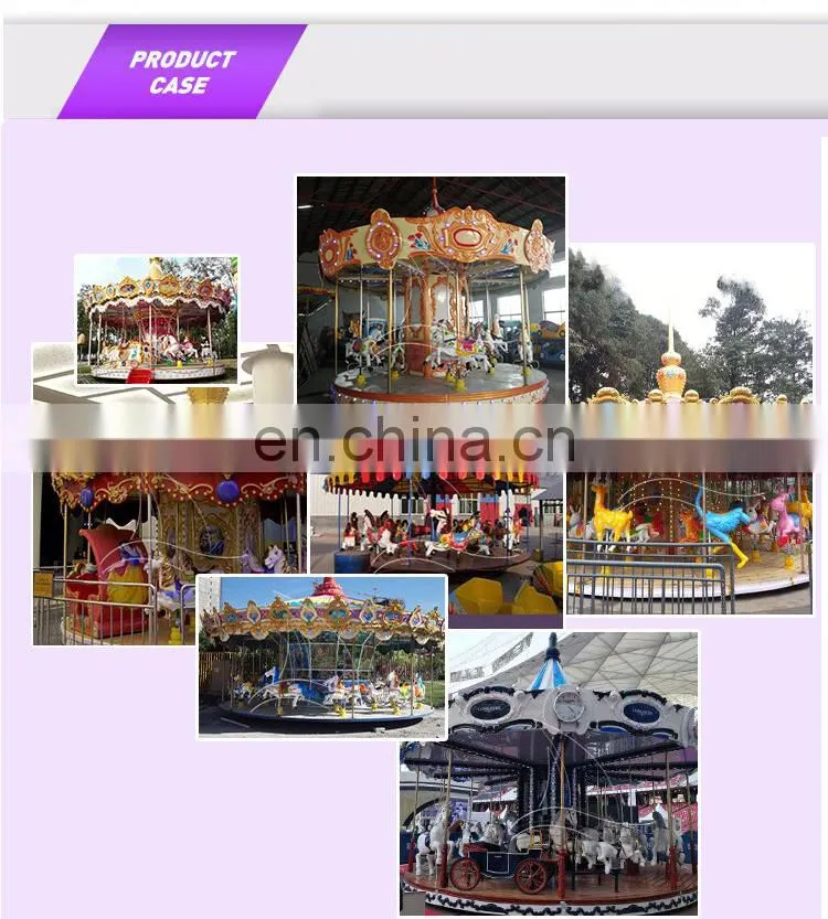 Coin operated mini 3 seats carousel kiddie rides for sale