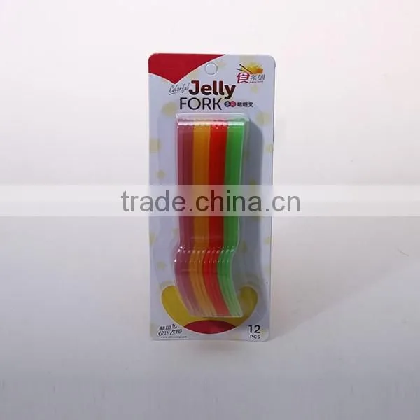 Assorted jelly candy color BPA free plastic bady spoon