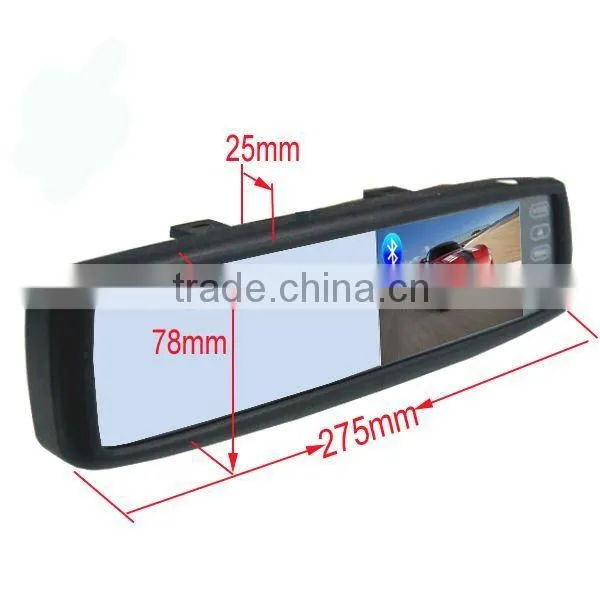 good quality 4.3 inch TFT-LCD Rearview Mirror car monitor touch button