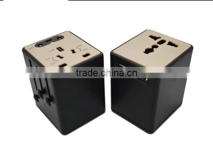 Our patent Updated EU AU UK US Plug Universal World Travel AC Power Converter Adapter with USB Port