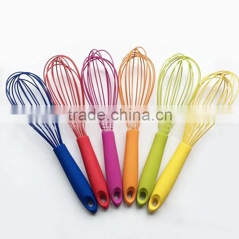 In stock Food safety hand held silicone whisk egg whisk egg beaters silicone hand mixer egg beater