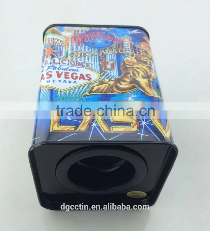 2015 new arriving tin coin bank, metal coin bank, coin tin can,custom coin bank
