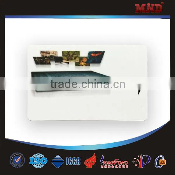 MDC16 environmental Customized size inkjet hermal printing 125khz blank plastic LF id card with TK4100 T55TT EM4100 chips