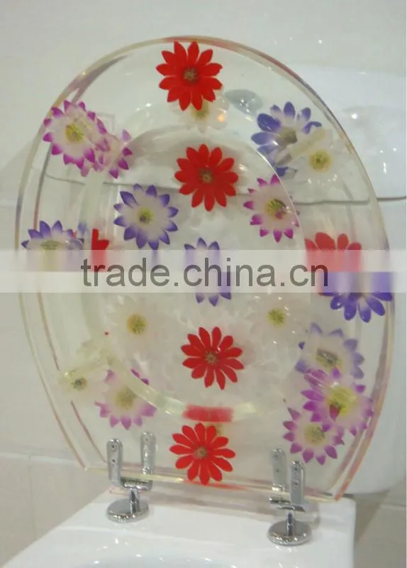 decorated covers wc poly resin toilet seat flap wc resin