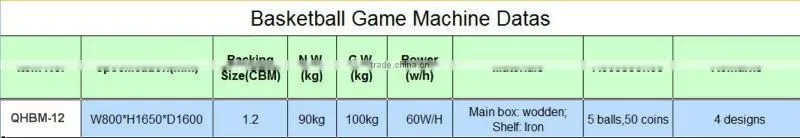 QH kid's mini basketball machine