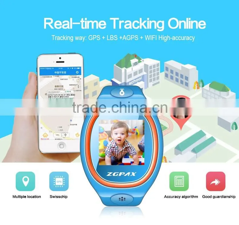 Wholesale gps smart watch manufacturer 2016 S866 kids wrist watch gps smart watch