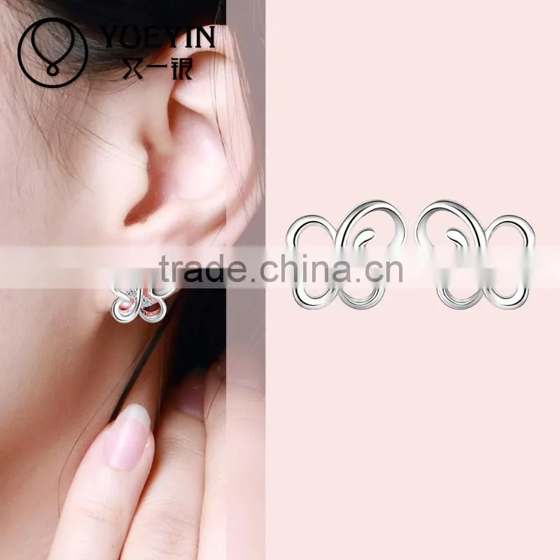 2015 New Wholesale brass silver plated earring jewelry