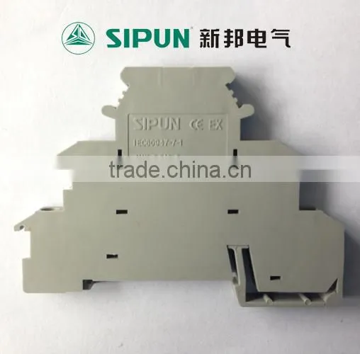 UK2.5 SQMM frame type three layer terminal block