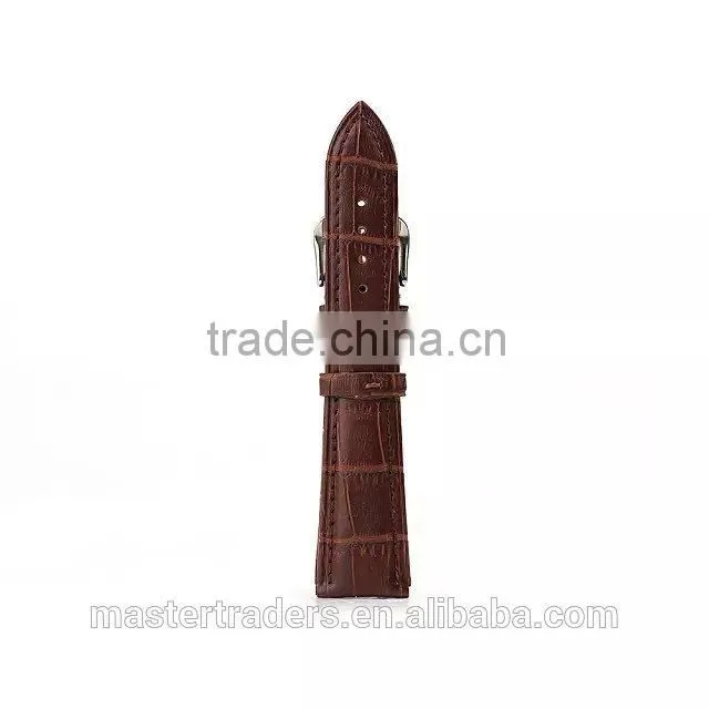 Cheap Crocodile Grain Genuine Leather Watch Band Wrist Strap For 38MM Apple Watch MT-3566