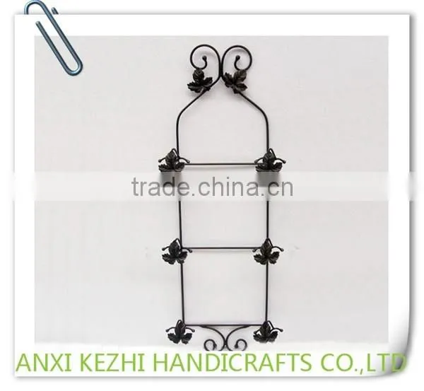 LC-77479 Antique Wrought Iron 3 Tiers Wall Mounted Dish Holder/Rack