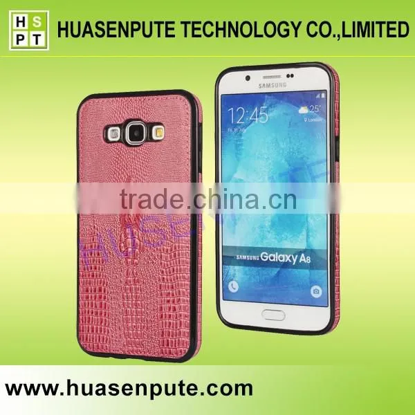 Crocodile Leather TPU Back Shell Case Skin Cover For Samsung Galaxy A8