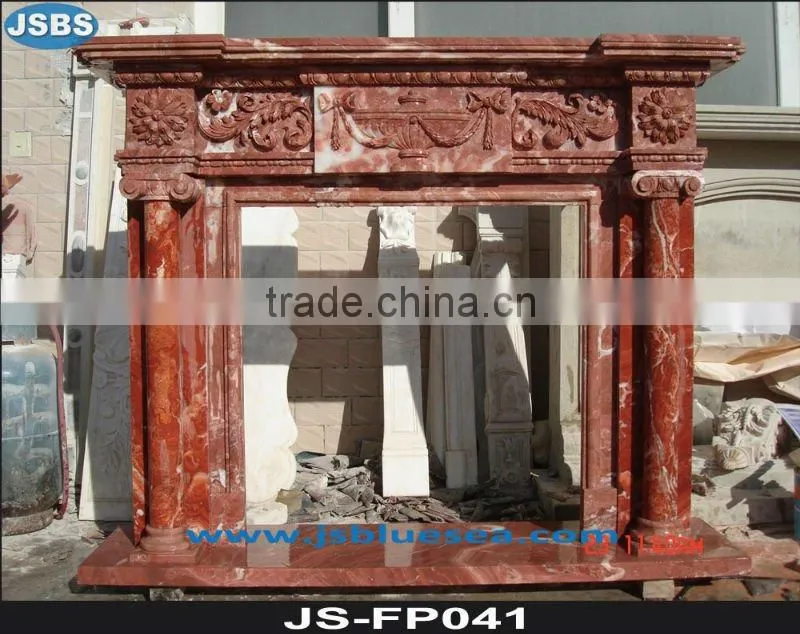 Outdoor marble fireplace mantel