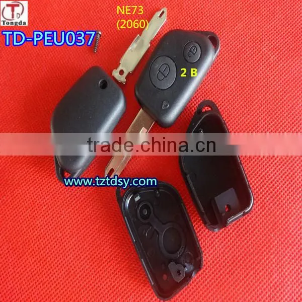 Tongda car key TD-PEU042 KEY.no logo , high qualty 2 button SX9 key for peugeot with big holes