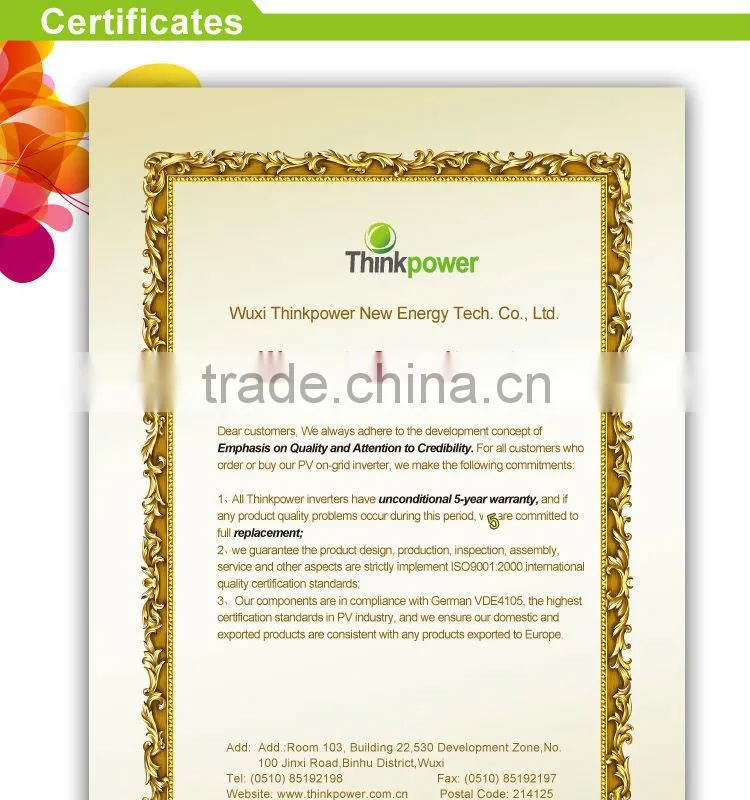 3kW(3000W) Thinkpower DC to AC single phase solar grid tie Inverter